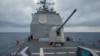 Kapal penjelajah berpeluru kendali yang dikerahkan ke wilayah operasi Armada ke-7 AS, di Selat Taiwan, 28 Agustus 2022. Kepulauan Solomon menangguhkan semua kunjungan dari Angkatan Laut AS, kata Kedutaan AS di Canberra, Selasa (30/8). (Foto: via Reuters)