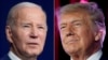 FILE - Foto kombinasi: Presiden Joe Biden di Salt Lake City, 10 Agustus 2023 (kiri), mantan Presiden Donald Trump di Las Vegas, 8 Juli 2023. (AP)
