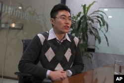 加拿大公民谢伦伯格的辩护律师张冬硕2019年1月15日在北京接受采访。