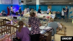 Babies are cared for in UNICEF's makeshift perinatal center located in the basement of the medical complex in Saltivka, a residential district in Kharkiv, Ukraine, Feb. 28, 2022.