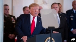 星期三（1月8日），美国总统特朗普在白宫对伊朗早些时候导弹攻击美军基地发表讲话。