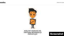 Građani se na platformi Beoeko mogu informisati o kvalitetu vazduha u Beogradu