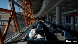 资料照：北京国际机场一角（2022年2月21日）