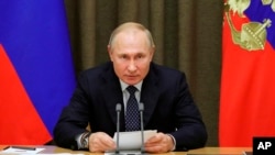 Presiden Rusia Vladimir Putin di Moskow, 3 Desember 2019.