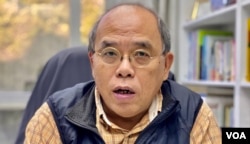 香港民意研究所前副行政总裁钟剑华 (美国之音/汤惠芸)