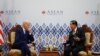 U.S. President Joe Biden meets with 2022 ASEAN Chair and Cambodia's Prime Minister Hun Sen at the ASEAN summit in Phnom Penh, Cambodia, November 12, 2022.