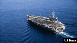 美国林肯号航空母舰2022年4月5日穿越南中国海（美国海军照片）