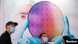 中国上海2021年3月举办了一次半导体技术展。（路透社）