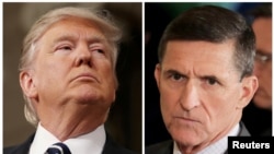 Presiden Trump dan Michael Flynn, mantan penasehat keamanan AS.