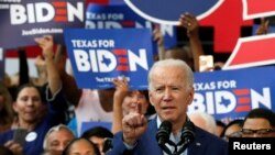 Capres Partai Demokrat Joe Biden saat melakukan kampanye di Texas Southern University di Houston, Texas (foto: ilustrasi).