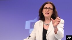 Komisaris perdagangan Eropa, Cecilia Malmstrom (foto: dok).