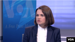 Pemimpin oposisi utama Belarus, Sviatlana Tsikhanouskaya. (Foto: dok).