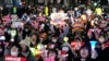 Participants stage a rally to demand South Korean President Yoon Suk Yeol's impeachment outside the National Assembly in Seoul, South Korea, Dec. 9, 2024.