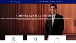 A screenshot of the Christine Lee & Co Solicitors web site on Jan. 14, 2022.