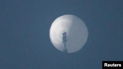 在美国蒙大拿州上空的中国侦察气球