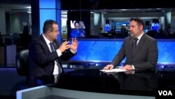 Ivica Dačić, ministar spoljnih poslova Srbije, u razgovoru za Glas Amerike, u Vašingtonu 2. februara 2023. 