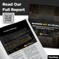 香港民主委员会(HKDC)发表最新研究报告后,其网站在香港无法开启。(郭凤仪提供