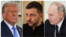 Combo photography - Donald Trump, Volodimir Zelenskyy and Vladimir Putin (Foto: Reuters)