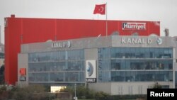 Dogan Media Center di Istanbul, Turki, 22 Maret 2018. Perusahaan media ini dilaporkan telah dijual ke Demiroren Holding, yang pemiliknya memiliki hubungan dekat dengan Presiden Recep Tayyip Erdogan.