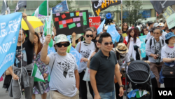 星期六，纽约守护台湾自由组织主办的台湾参与联合国、支持香港抗议运动集会在曼哈顿阿斯特广场（Astor Place）举行。（久岛拍摄）