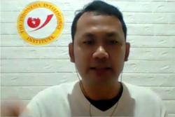 Direktur The Indonesia Intelligence Institute, Ridlwan Habib, dalam tangkapan layar.