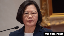 台湾总统蔡英文2019年9月16日针对台湾与所罗门群岛断交一事发表声明。（台湾总统府网站）