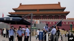 天安门广场。今年7月1日是中共建党100周年纪念日。（美联社，2021年6月23日）