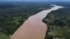 Pemandangan udara Sungai Putumayo di hutan Amazon di daerah pedesaan Puerto Asis, Kolombia pada 6 November 2021. (Foto: AFP)