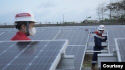 PLTS menjadi salah satu strategi Pertamina mencapai target bauran energi. (Foto: Pertamina)