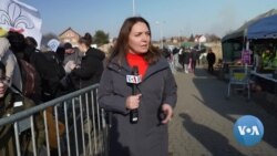 VOA's Myroslava Gongadze at the Poland-Ukraine Border 