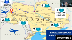 Proses evakuasi WNI dari Ukraina. (KemluRI/Screengrab)