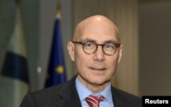 Komisaris Tinggi PBB untuk Hak Asasi Manusia Volker Turk di Helsinki, Finlandia, 19 Desember 2022. (Heikki Saukkomaa/Lehtikuva/via REUTERS)