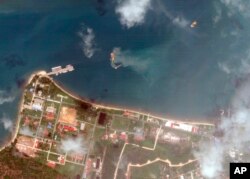 FILE - This satellite image from Planet Labs PBC shows a Cambodian naval base in Ream, Cambodia, April 25, 2022.