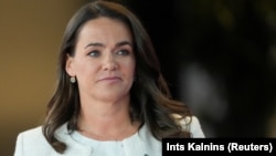 ARHIVA - Predsednica Mađarske Katalin Novak stiže na samit u Rigi, 20. juna 2022. 