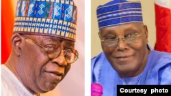 Tinubu, hagu, Atiku dama (Hoto: Facebook: Kashim Shettima/Atiku Abubakar)