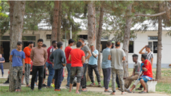 Migranti u prihvatnom centru u Obrenovcu kod Beograda