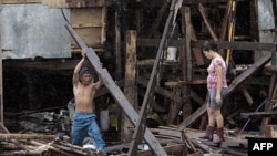 Thị trấn Nalgae nằm về phía bắc Manila, Philippines, nơi bị ảnh hưởng bão Nalgae, ngày 1 tháng 10, 2011