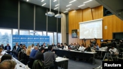 世界卫生组织就新冠病毒疫情在日内瓦召开新闻发布会。（2020年2月11日）