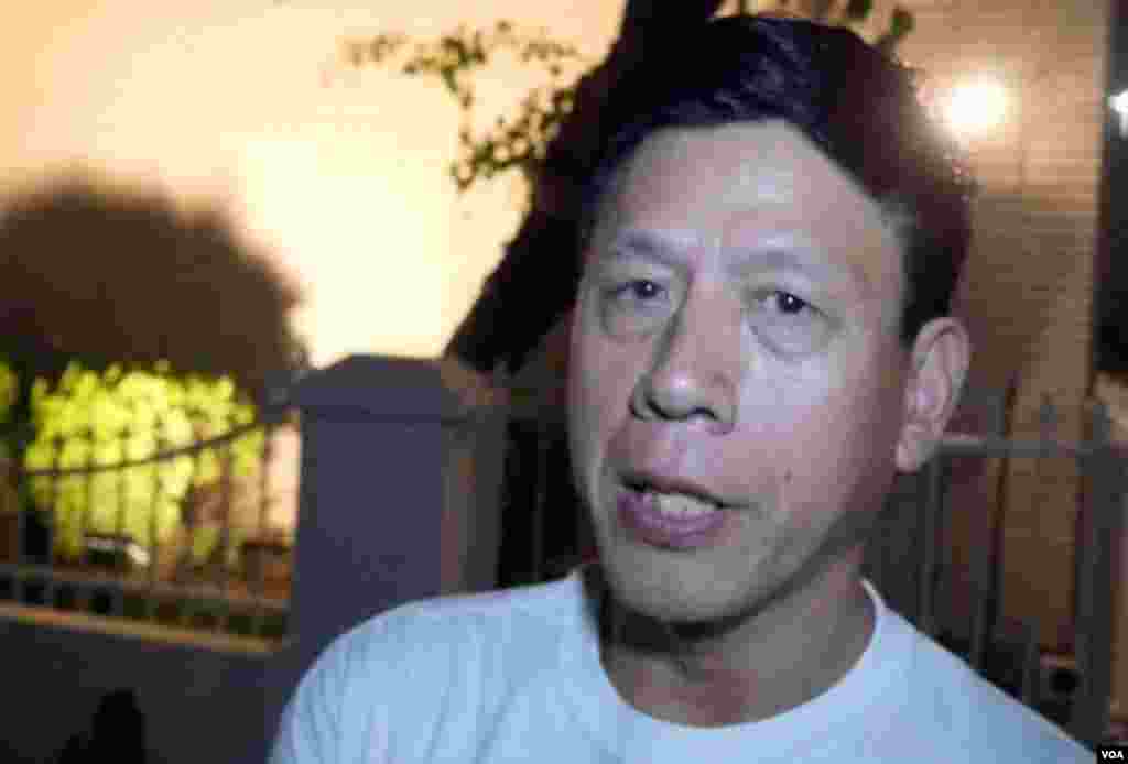 争取平反六四入狱十四年的李达（美国之音国符拍摄）