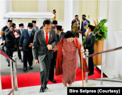 Para Ketum Parpol Koalisi melakukan pertemuan sekaligus makan siang bersama sebelum pelantikan menteri dan wakil menteri baru. (Foto: Biro Setpres)