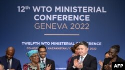 世界贸易组织(WTO)2022年6月12-17日在瑞士日内瓦召开的第12届部长级会议上达成一揽子协议，包括向发展中成员豁免新冠疫苗的专利保护。