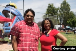 Marjono Reksopuro (kiri) bersama anggota DPR negara bagian Oregon, Janelle Bynum pada 4 Juli 2019. Juli 2019.