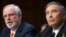 David Shear, assistant secretary of defense for Asian and Pacific security affairs, left, and Admiral Harry Harris Jr., commander of the U.S. Pacific Command, testify before the Senate Armed Services Committee in Washington, Sept. 17, 2015.