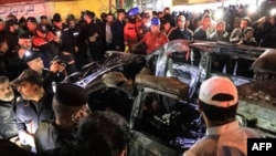 美军2024年2月7日派无人机精准炸毁了伊拉克首都巴格达街道上的一辆汽车,造成亲伊朗的伊拉克民兵组织“真主党旅”(Kataeb Hezbollah)一名高级指挥官死亡。(法新社)