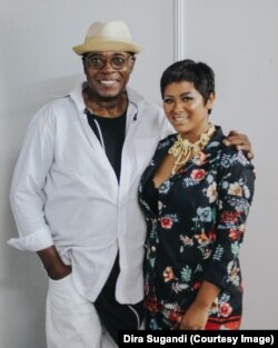 Dira Sugandi and Harvey Manson at Java Jazz Festival 2018. (Foto: Dira Sugandi/Koleksi Pribadi)