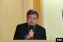 中华经济研究院第一研究所所长刘孟俊 (美国之音记者杨明拍摄)