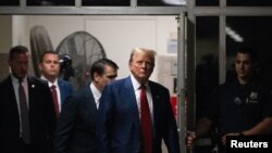 Bivši predsednik SAD Donald Tramp na suđenju za falsifikovanje poslovnih podataka u Njujorku, 30. aprila 2024. 