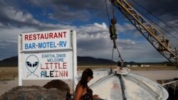 Mesto Rejčel u Nevadi blizu tajne vojne baze "Oblast 51", koja je važna lokacija u teorijama o vanzemaljskom životu, 22. jula 2019.