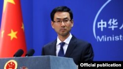 တရုတ်နိုင်ငံခြားရေး ဝန်ကြီးဌာန ပြောခွင့်ရသူ Geng Shuang (the ministary of foreign affair)