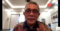 Sekretaris Jenderal Kementerian Kesehatan, Oscar Primadi dalam sebuah webinar (Foto: screenshots)